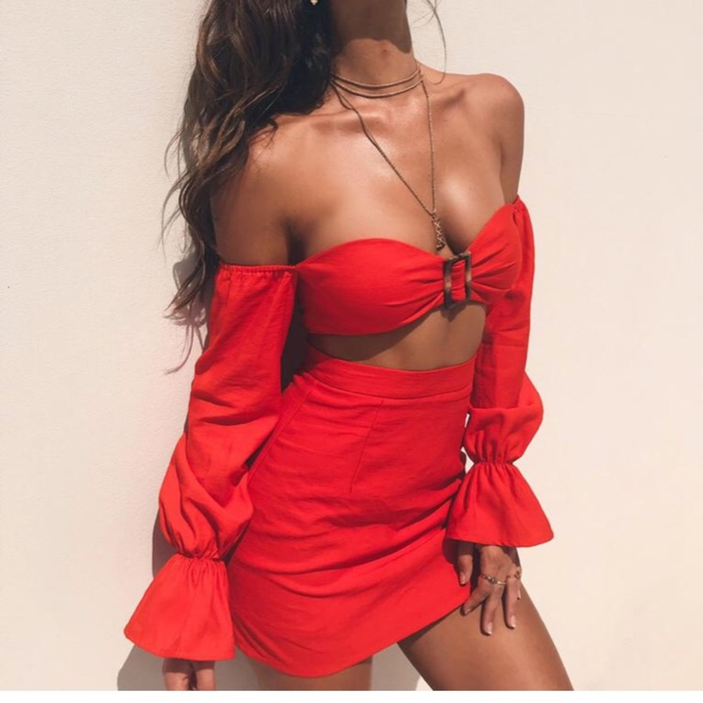 Tiger Mist Red Harper Set NWT